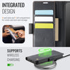For iPhone 13 Pro AutSpace A11 Side Buckle MagSafe Magnetic RFID Phone Leather Case(Black)