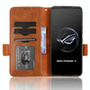 For Asus ROG Phone 7 Symmetrical Triangle Pattern Leather Phone Case(Brown)