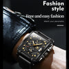 OLEVS 9925 Men Square Dial Multifunctional Waterproof Quartz Watch(Black)