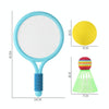 1 Pair Children Badminton Tennis Racket Outdoor Sports With Two Balls(Pink Green)