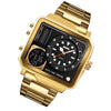 SKMEI 1392 Multi-Function Outdoor Sports Watch Business Double Display Waterproof Electronic Watch(Golden)