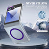 For Samsung Galaxy Z Flip6 lce Folding Series MagSafe Integrated Clear PC Phone Case(Purple)