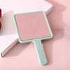 Simple Handheld HD Cosmetic Mirror Portable Handle Mirror, Style: Square Green