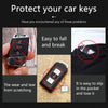 For Mercedes-Benz C-Class 3-button B Version Car TPU Key Protective Cover Key Case with Key Ring (Red)