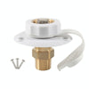 RV Brass Water Inlet Check Valve Yacht Accessories, Color: White