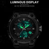 addies MY-1818 Luminous Three-window LED Outdoor Sports Multi-function Electronic Watch for Men, Support Calendar / Alarm Clock / Timer(Black)