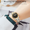 OLEVS 5563 Women Luminous Waterproof Quartz Watch(Black + Gold)