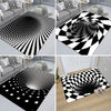 3D Geometric Stereo Trap Vision Living Room Bedroom Carpet, Size: 50x80cm(Rectangular Visual H)