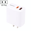 LZ-1130 PD 20W Type-C+QC 3.0 USB Fast Charger, Plug Type:US Plug(White)