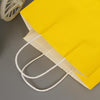 10 PCS Elegant Kraft Paper Bag With Handles for Wedding/Birthday Party/Jewelry/Clothes, Size:16x22x8cm(Yellow)