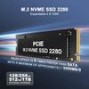 GXMO GX55 Windows 11 Intel N5105 Mini PC NVME SSD WiFi Mini Desktop Computer, Specification:16GB+512GB(Black)