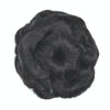 Wig Ball Head Flower Hairpin Hair Bag Wig Headband for Bride(Black Brown)