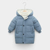 JT-1001 Children Thickened Windproof And Warm Cotton Clothes Coat, Size: 120(Denim Blue)