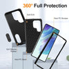 For Samsung Galaxy S25 Ultra 5G Rugged PC Hybrid Silicone Phone Case with Holder(Black)