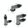 All-Copper Washing Machine Floor Drain Connector Hardware Pipe Accessories, Spec: Straight Gray
