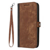 For Xiaomi Redmi K70 Side Buckle Double Fold Hand Strap Leather Phone Case(Brown)