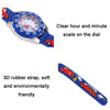 JNEW 6811-20076 Children Waterproof Cartoon 3D Fire Truck Car Silicone Strap Quartz Watch(Blue)