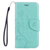 For Galaxy A3 (2017) / A320 Butterflies Love Flowers Embossing Horizontal Flip Leather Case with Holder & Card Slots & Wallet & Lanyard(Green)