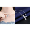Women Fashion S925 Sterling Silver English Alphabet Pendant Necklace, Style:F