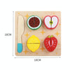 Children Wooden Cutting Fruits and Vegetables Educational Toys Kitchen Pretend Game Cooking Educational Toys(Pastry)
