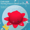 Double Expression Flip Dolls Octopus Silicone Unzip Toys, Height: 4.9cm(Red)