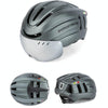 PROMEND TK-12H15 Mountain Bike USB Magnetic Goggles Helmet With Warning Light, Size: L(Titanium Gray)