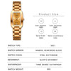BINBOND N321 Square Temperament Metal 30M Waterproof Quartz Watch, Color: Black
