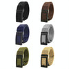 120cm Canvas Imitation Nylon Belt Automatic Buckle Casual Belt without Hole(Green)