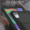 For Lenovo Tab M11 / Xiaoxin Pad 11 2024 Shockproof Silicone Hybrid PC Tablet Case with Holder(Black)