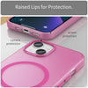 For iPhone 13 MagSafe Frosted Translucent TPU + PC Full Coverage Phone Case(Pink)