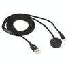 For iPhone / Apple Watch 2 In 1 8 Pin + Magnetic Charging Base Multi-function Charging Cable, Length: 1m(Black)