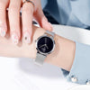 Skmei 1595 Fashion Elegant Scale Free Steel Mesh Belt Women's Watch Waterproof Business Student Quartz Watch Female(Silver)