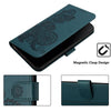 For Samsung Galaxy A56 5G Datura Flower Embossed Flip Leather Phone Case(Dark Green)