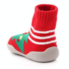 D2293 Children Cartoon Christmas Floor Socks Non-slip Shoes, Size: 26-27(Yellow Hut)