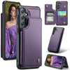 For Samsung Galaxy S25+ 5G CaseMe C22 Card Slots Holder RFID Anti-theft Phone Case(Purple)