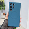 For Samsung Galaxy S25 Ultra 5G Solid Color Liquid Silicone MagSafe Magnetic Phone Case(Royal Blue)