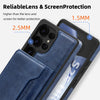 For Samsung Galaxy S25 Ultra 5G Shield Multi-functional MagSafe Card Bag Phone Case(Blue)