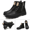Men Boots Leather Martin Boots Men England High Men Shoe, Size:40(Black Nude Shoes)