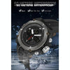 SANDA 3107 Dual Digital Display Luminous Alarm Clock Men Outdoor Sports Electronic Watch(Black Silver)
