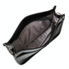 013 Leopard Strap PU Leather Single-shoulder Waterproof Crossbody Tote Bag(Black)