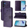 For Samsung Galaxy A26 5G Global Embossed Butterfly Leather Phone Case(Dark Purple)