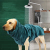 Absorbent Dog Bathrobe Towel, Turquoise, XS - Quick Drying