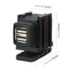 Waterproof Motorcycle SAE To USB Cable Adapter 3.1A Dual Port Power Socket Adapter, for Smart Phones, Tablets, GPS