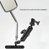 9.0cm Connecting Rod 20mm Ball Head Motorcycle Rearview Mirror Screw Hole Fixed Mount Holder with Tripod Adapter & Screw for GoPro, Insta360, DJI and Other Action Cameras(Black)