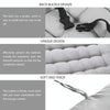 120x50x8cm Home Soft Lounger Cushion Garden Fabric Backrest Rattan Chair Cushion(Black)
