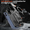 For Samsung Galaxy A05 Shield Frame Holder MagSafe Phone Case(Black)