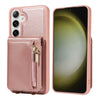 For Samsung Galaxy S24+ 5G Crossbody Lanyard Zipper Wallet Leather Phone Case(Rose Gold)
