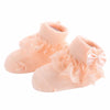 Bow Lace Baby Socks Newborn Cotton Baby Sock, Size:M(Orange)