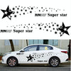 2 PCS/Set D-207 Star Pattern Car Modified Decorative Sticker(White)