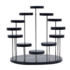 12 Rounds Base Acrylic Jewelry Ring Display Stand( Black)